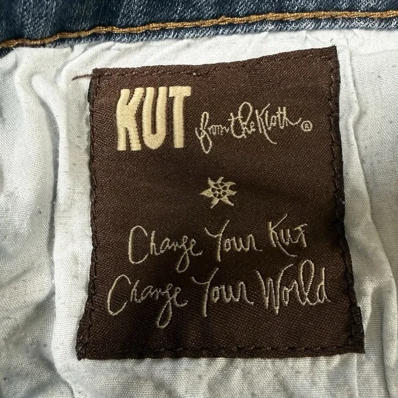 Kut from the Kloth Catherine Boyfriend Jeans Blue Med Wash Mid Rise Stretch 12 - Picture 8 of 13